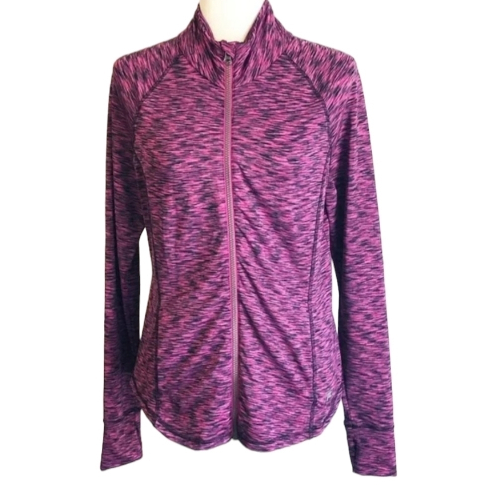 Fila Sport‎ Tru-Dri Thumb Hole Pink and Black Zip Up Size XS